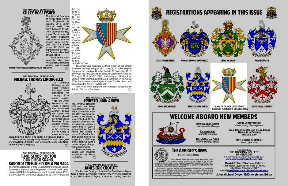 The Armiger's News, The American College of Heraldry