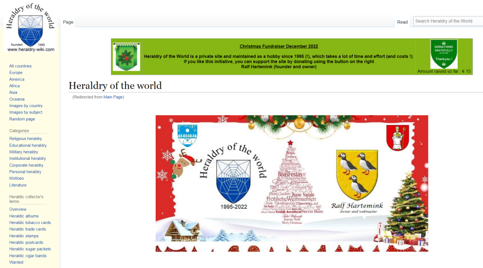 Felicitacin de Navidad de Heraldry of the World