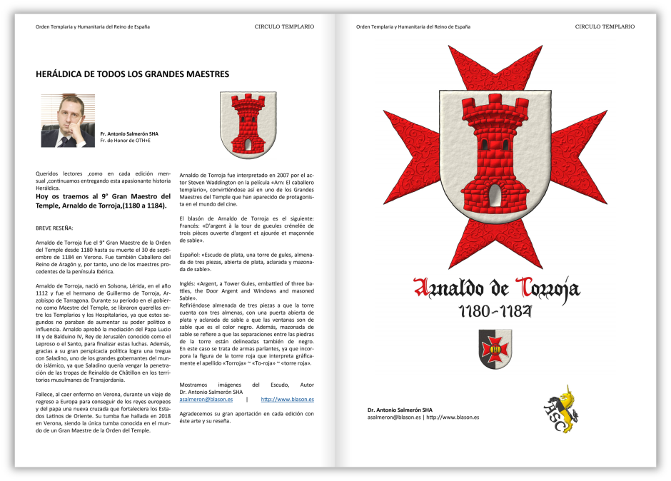 Artículo sobre el escudo de armas de Arnaldo de Torroja