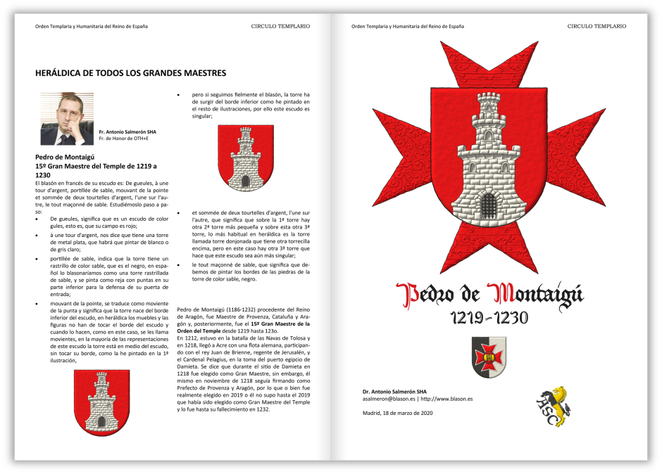 Artículo sobre el escudo de armas de Pedro de Montaigú