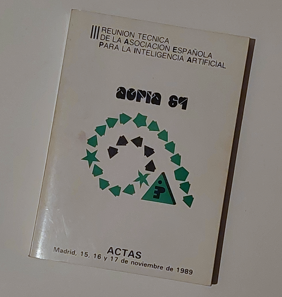 Portada de las Actas de la AEPIA 1989 realizado por Antonio Salmern Cabaas