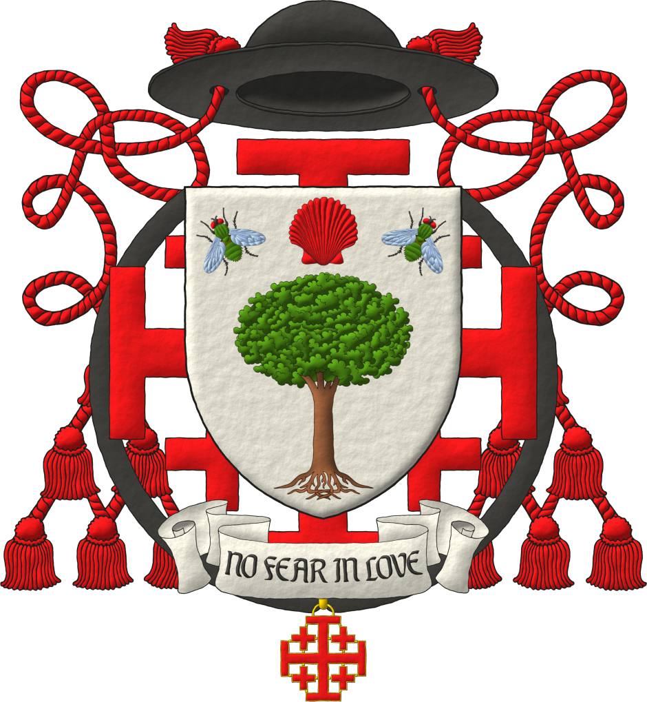 Arms of Monsignor John Muscat, Knight Commander, EOHSJ