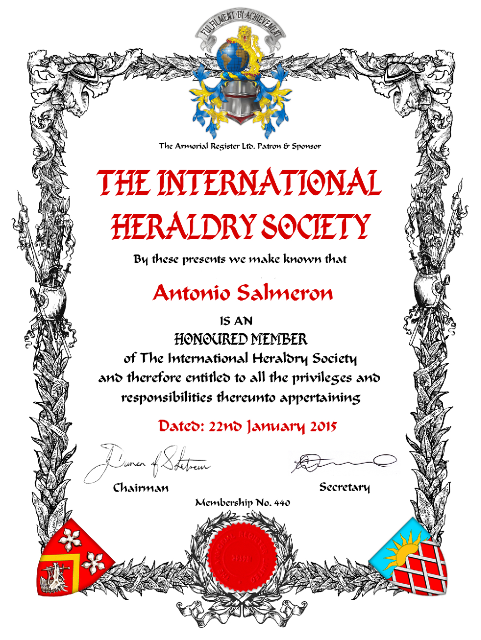 Miembro de la International Heraldry Society