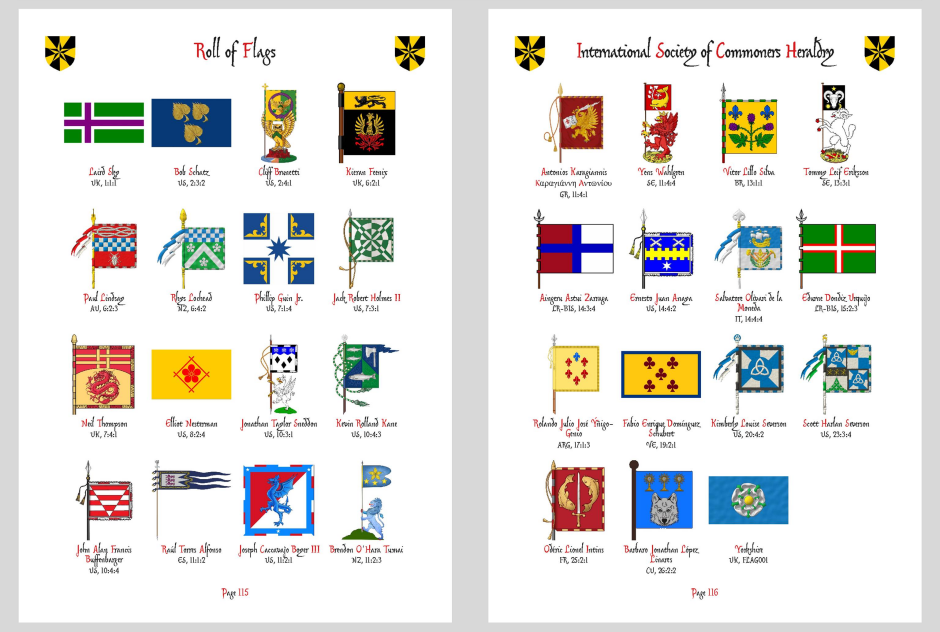 Armorial de los Commoners, edicin completa, 2 de febrero de 2025, pginas 119 y 120