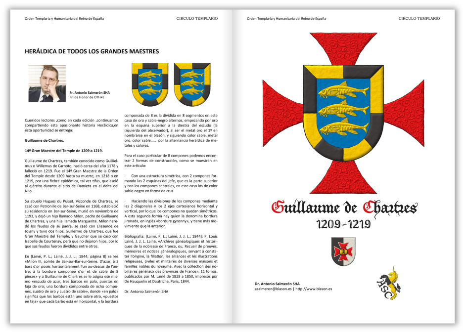 Artculo sobre el escudo de armas de Guillaume de Chartres